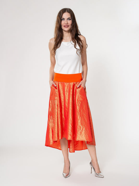 sukně asymetrická Oranž