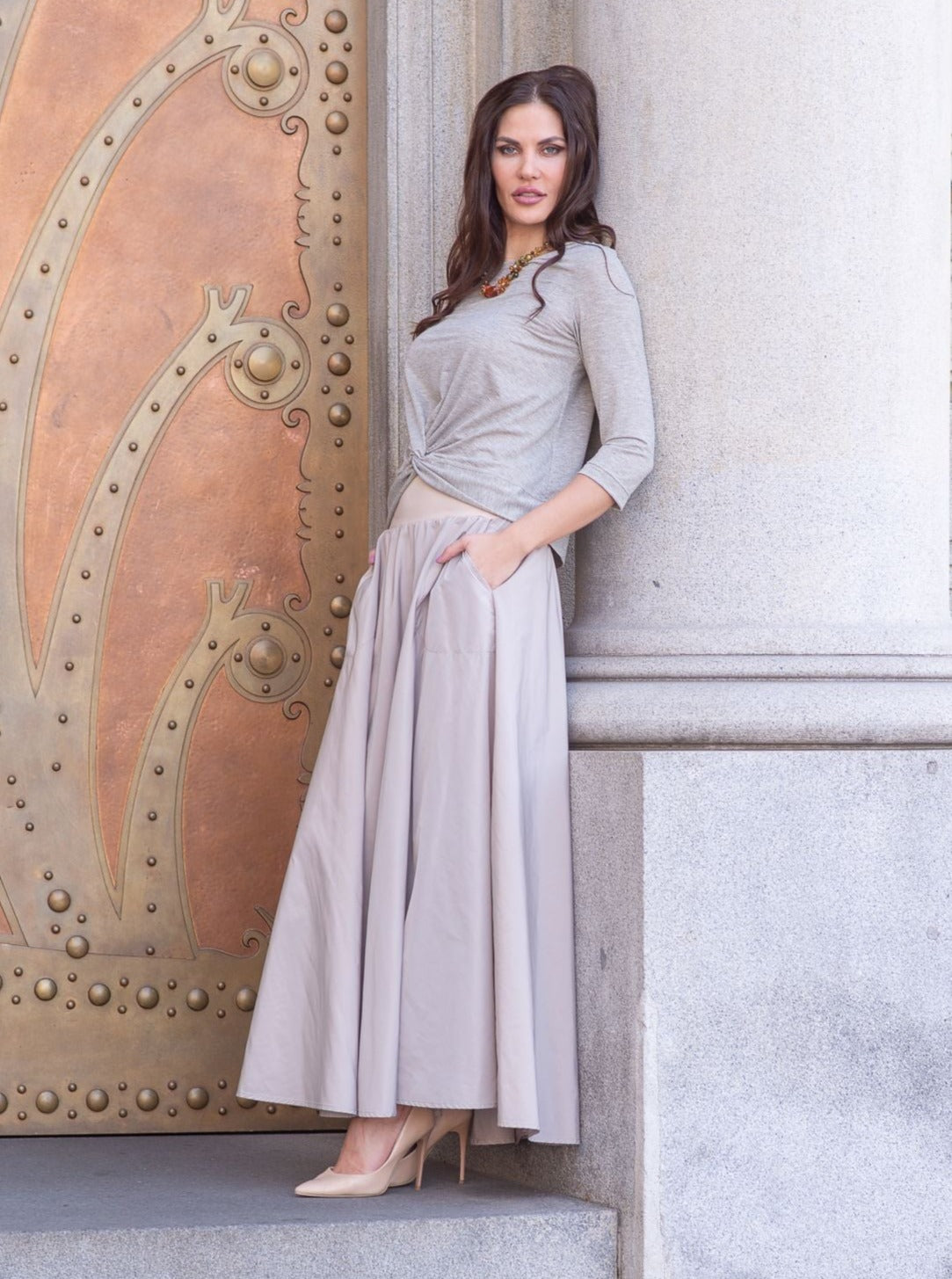 čtvrtkolová sukně | taft barevné varianty